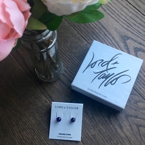 💜 NIB Lord & Taylor Sterling Silver Earrings - Picture 3 of 7